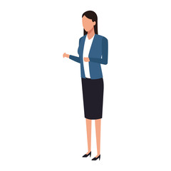avatar businesswoman standing icon