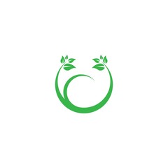Tree leaf vector logo design, eco-friendly concept