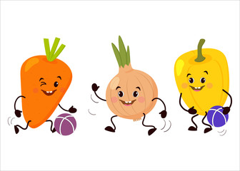 Various fresh colorful vegetables.