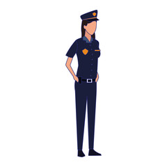 police woman standing icon