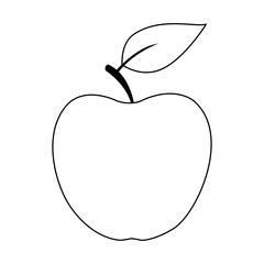 apple fruit icon, flat design