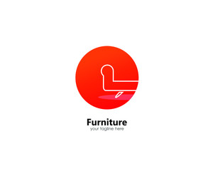 Modern logo furniture design. Template with abstract concept. unique and simple logo. for furniture company and graphic design. vector illustration