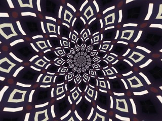 Colorful digital graphic kaleidoscope symmetry mandala style in laser light sunray trial pattern, Tie Dye , spiderweb art abstract background for art projects, banner, business,   card, 3D, template