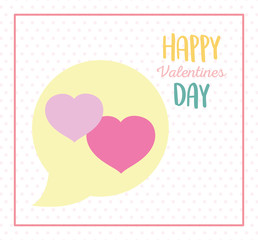 happy valentines day, speech bubble hearts love message