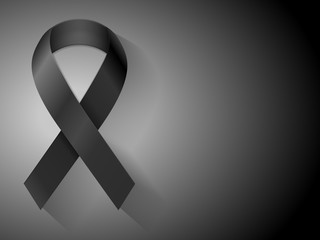 Mourning ribbon - obrazy, fototapety, plakaty