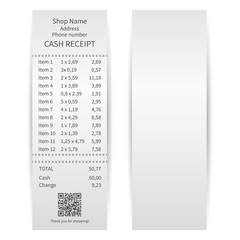 Fototapeta premium Printed receipt