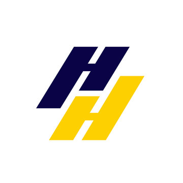 bold cool brand HH logo H initial Letter design vector graphic concept illustrations