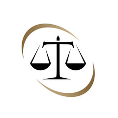 scales of justice logo design vector for law lirm law Office and lawyer services