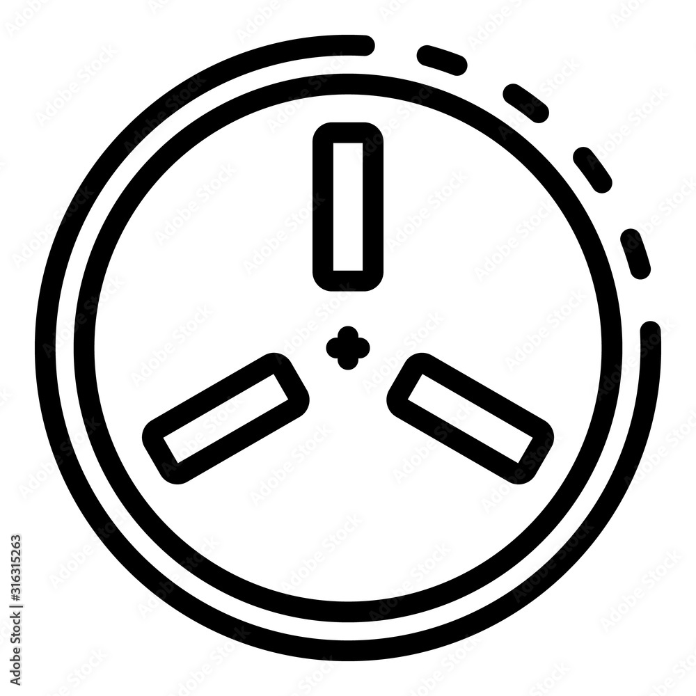 Poster triangle electric socket icon. outline triangle electric socket vector icon for web design isolated 