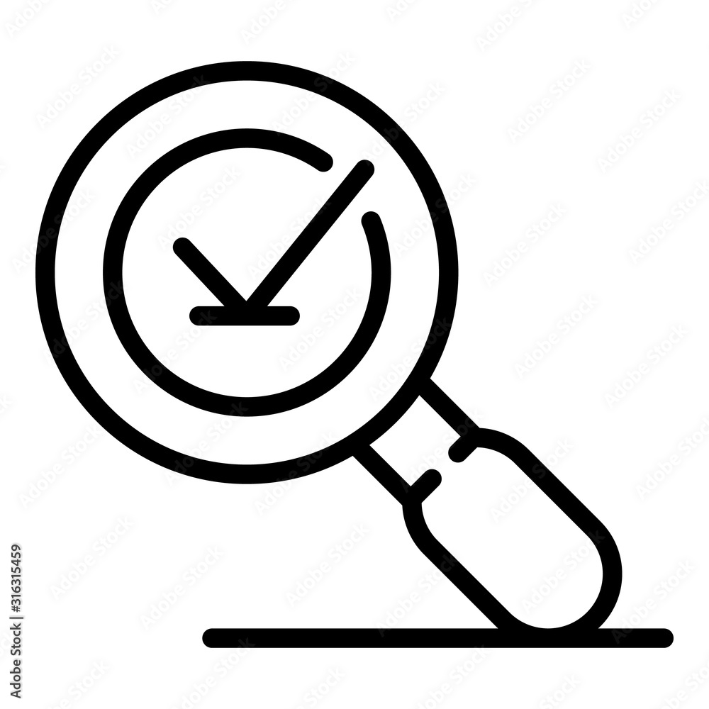 Poster magnifier feedback icon. outline magnifier feedback vector icon for web design isolated on white bac