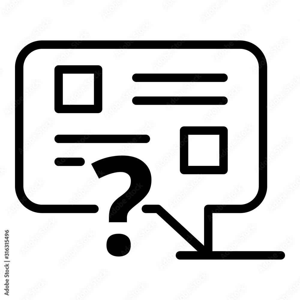 Poster internet opinion icon. outline internet opinion vector icon for web design isolated on white backgro