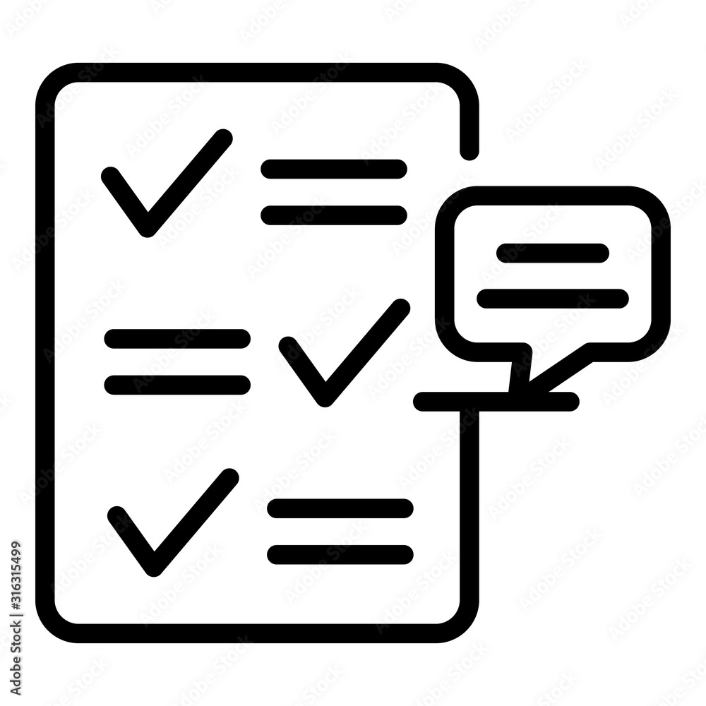 Poster tablet feedback icon. outline tablet feedback vector icon for web design isolated on white backgroun