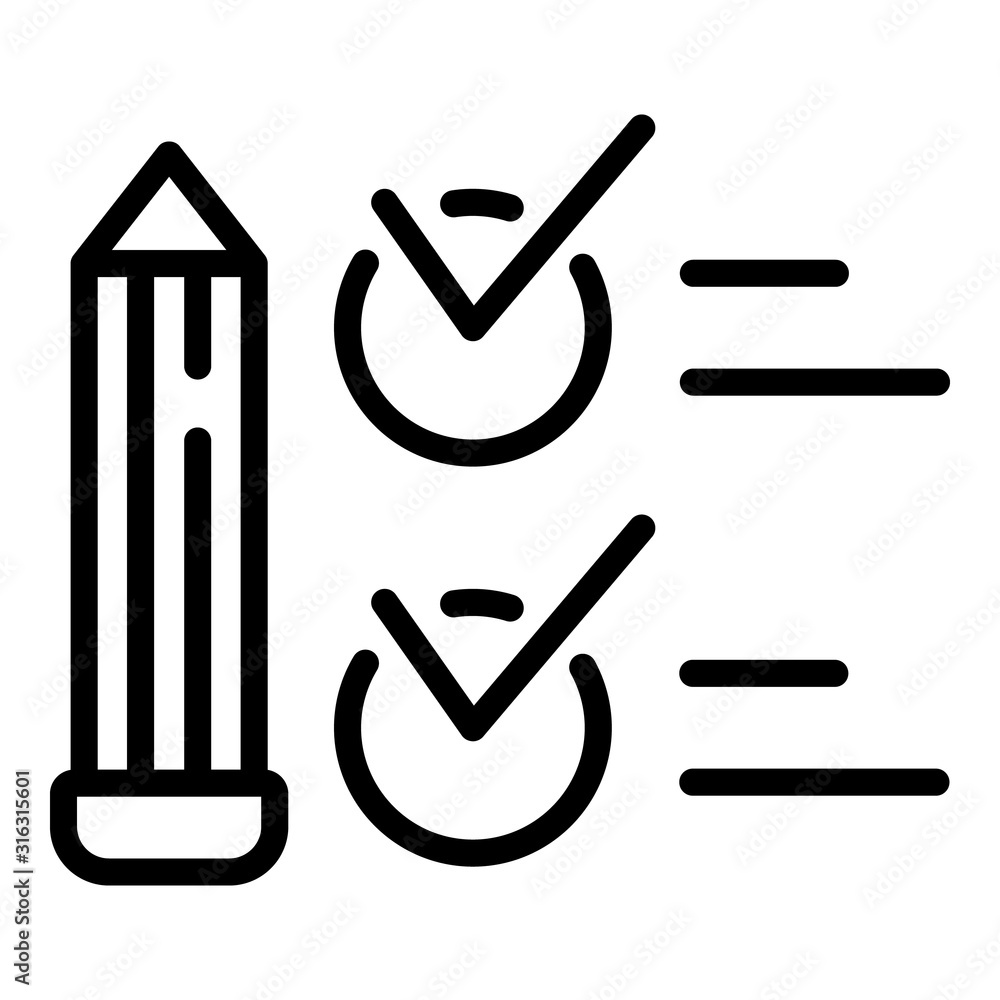 Poster quiz test icon. outline quiz test vector icon for web design isolated on white background