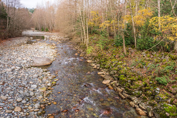 Majestic mountain river in Vancouver, Canada.