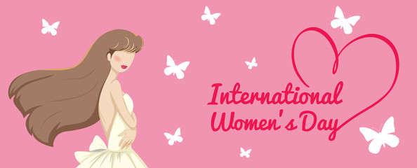 Background template for happy women day