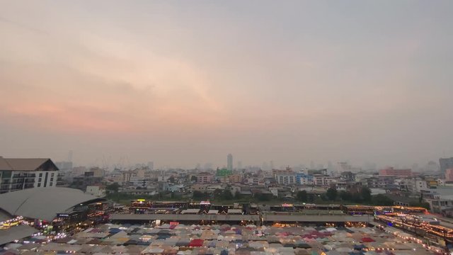 Night market in Bangkok, Thailand, Ratchada Rot Fai Night Market