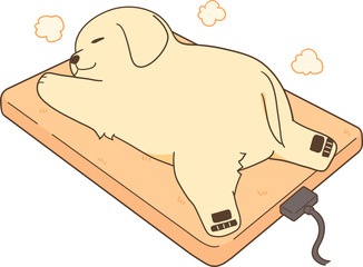 ゴールデンレトリバーの子犬（あったかシート）