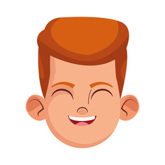 boy smiling icon, colorful design