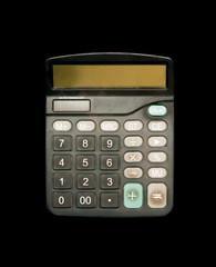 black electronic calculator