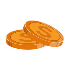 money coins icon, colorful design