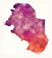 Aimeliik state watercolor map of Palau