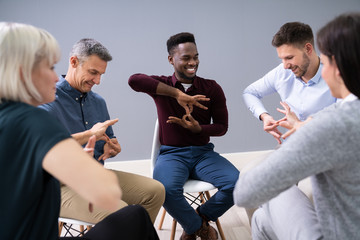 Deaf People Learning Sign Language