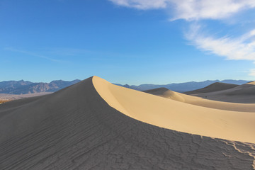 Fototapeta na wymiar Mesquite Flat Dunes in Death Valley National Park, California