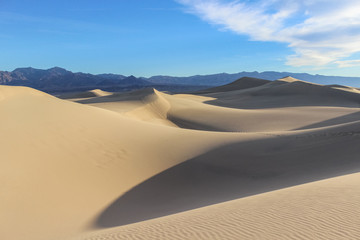 Mesquite sand dunes in Death Valley desert, California