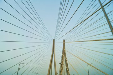 The Bandra-Worli Sea Link, officially called Rajiv Gandhi Sea Link, is a cable-stayed bridge that...