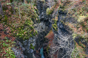 Partnachklamm in Garmisch-Partenkirchen, a canyon in germany