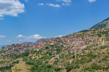 Obraz premium Arachova village scenic view, Greece