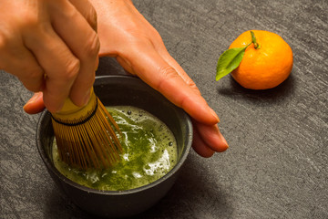 日本茶　抹茶　Image of Japanese traditional matcha 