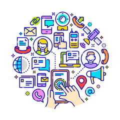 Communication Vector Illustration Concept.