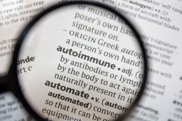 The word of phrase - autoimmune - in a dictionary.