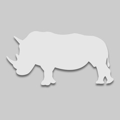 rhino animal in bright colors
