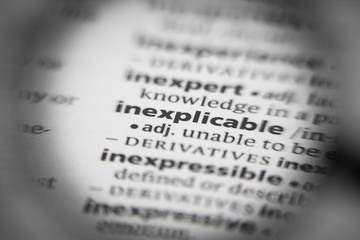Fototapeta premium Word or phrase inexplicable in a dictionary.