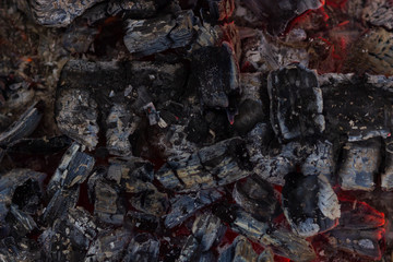 abstract background of burning coals