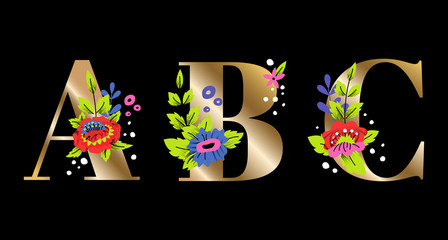 ABC Flower Letters