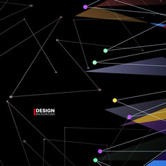 Abstract Polygonal Space Background with Connecting Dots and Lines.Vector Illustration For Wallpaper, Banner, Background,  etc