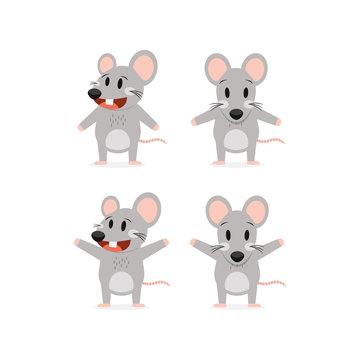 rat cartoon character deisgn isolated on white background