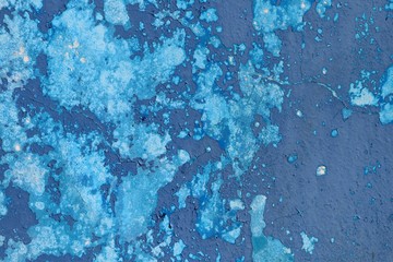 The peeled-off paint a wall