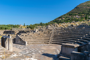 Fototapeta na wymiar Ancient Messene (Messini) theatre, Peloponnese, Greece