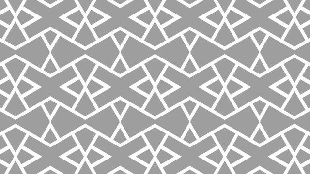 Graphic pattern in black and white with stroboscopic and hypnotic effect, while increasing in size and then reducing it, in 16: 9 video format