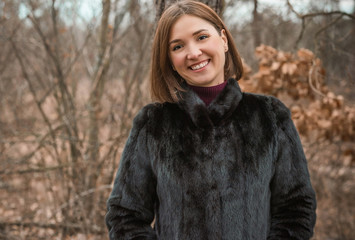 Portrait of Middle aged woman, lady relax at nature, lifestyle