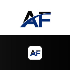 AF Logo Letter Design Template Element