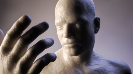 clay man rendering
