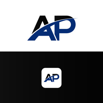 AP Logo Letter Design Template Element