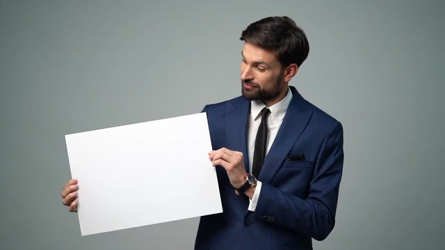 full hd video of young handsome stylish businessman - 4x slow motion