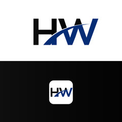 Obraz premium HW Logo Letter Design Template Element