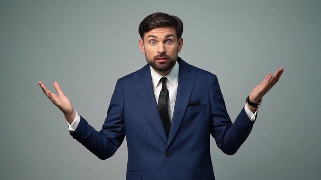 full hd video of young handsome stylish businessman - 4x slow motion